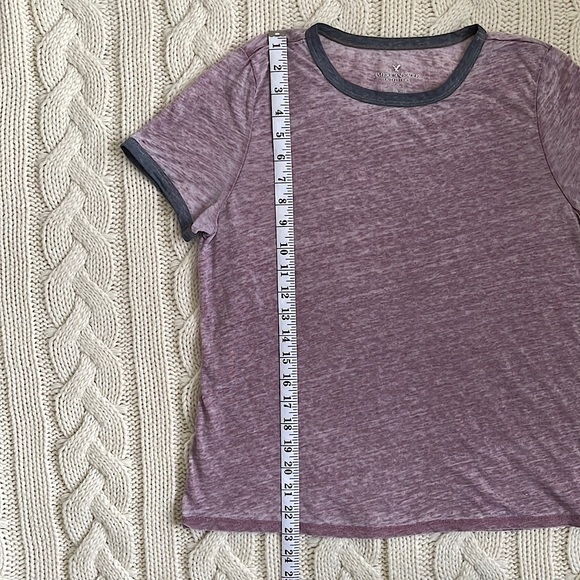 ⚡️3 for $20⚡️ American Eagle Soft Heathered Ringer T-Shirt - Picture 3 of 6